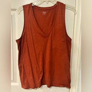 Madewell rust color tank top. Size small.